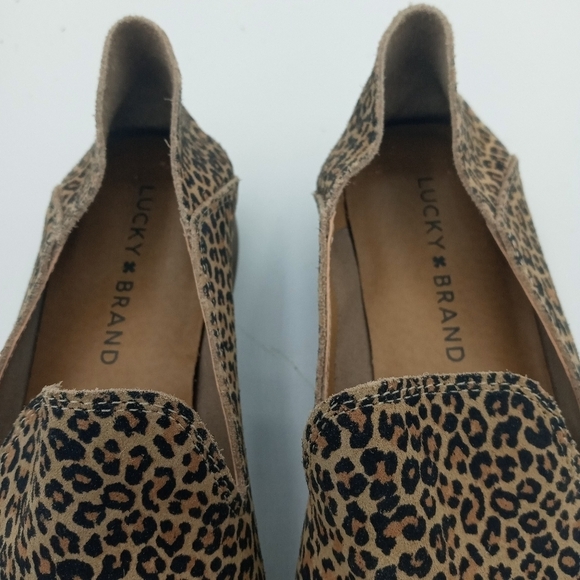 Lucky Brand Cahill Cheetah Print Soft Genuine Leather Upper Loafers 6 - Picture 2 of 9